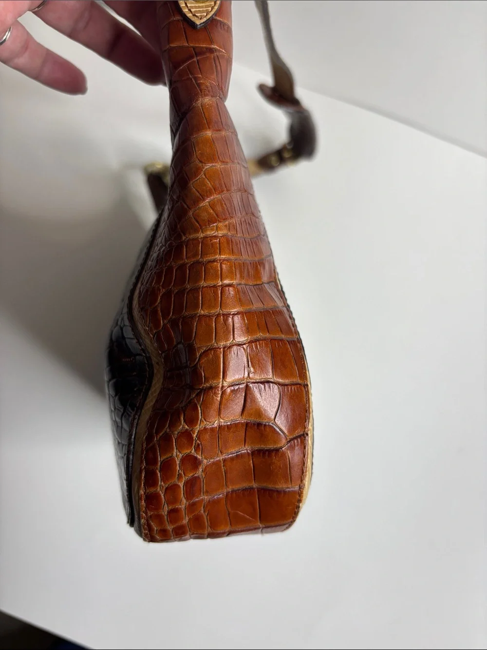Brahmin croc embossed